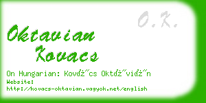 oktavian kovacs business card
